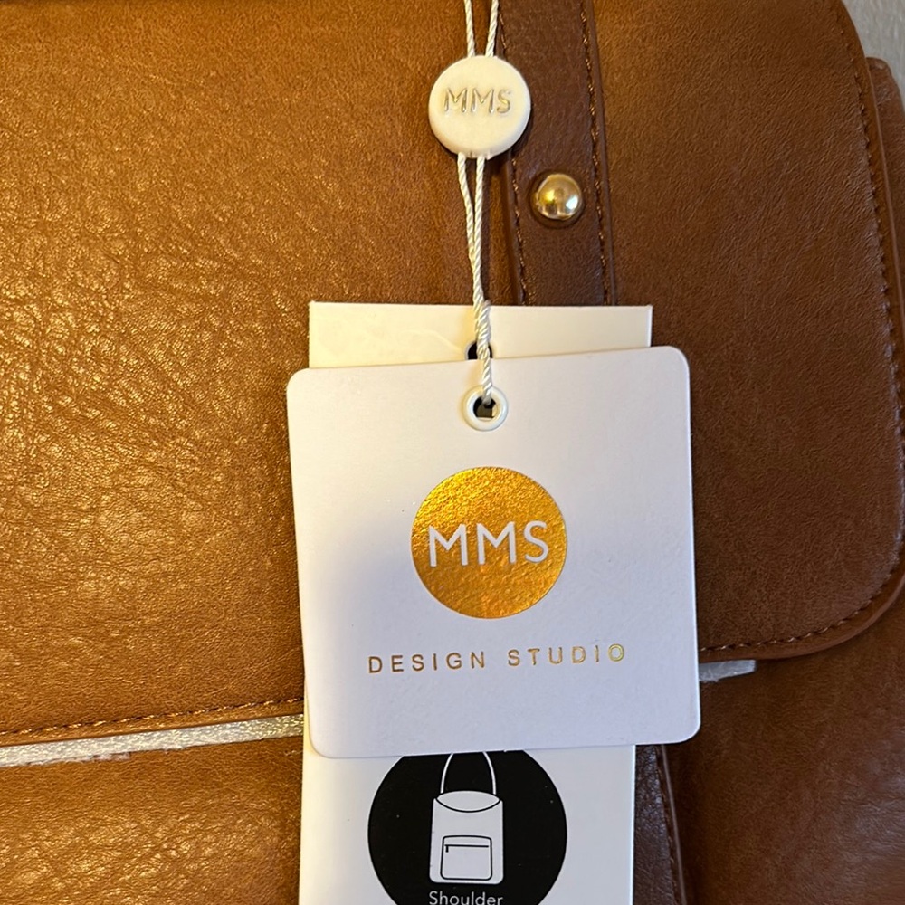 New with tags MMS Design Studio Brown Leather Backpack - Picture 2 of 8